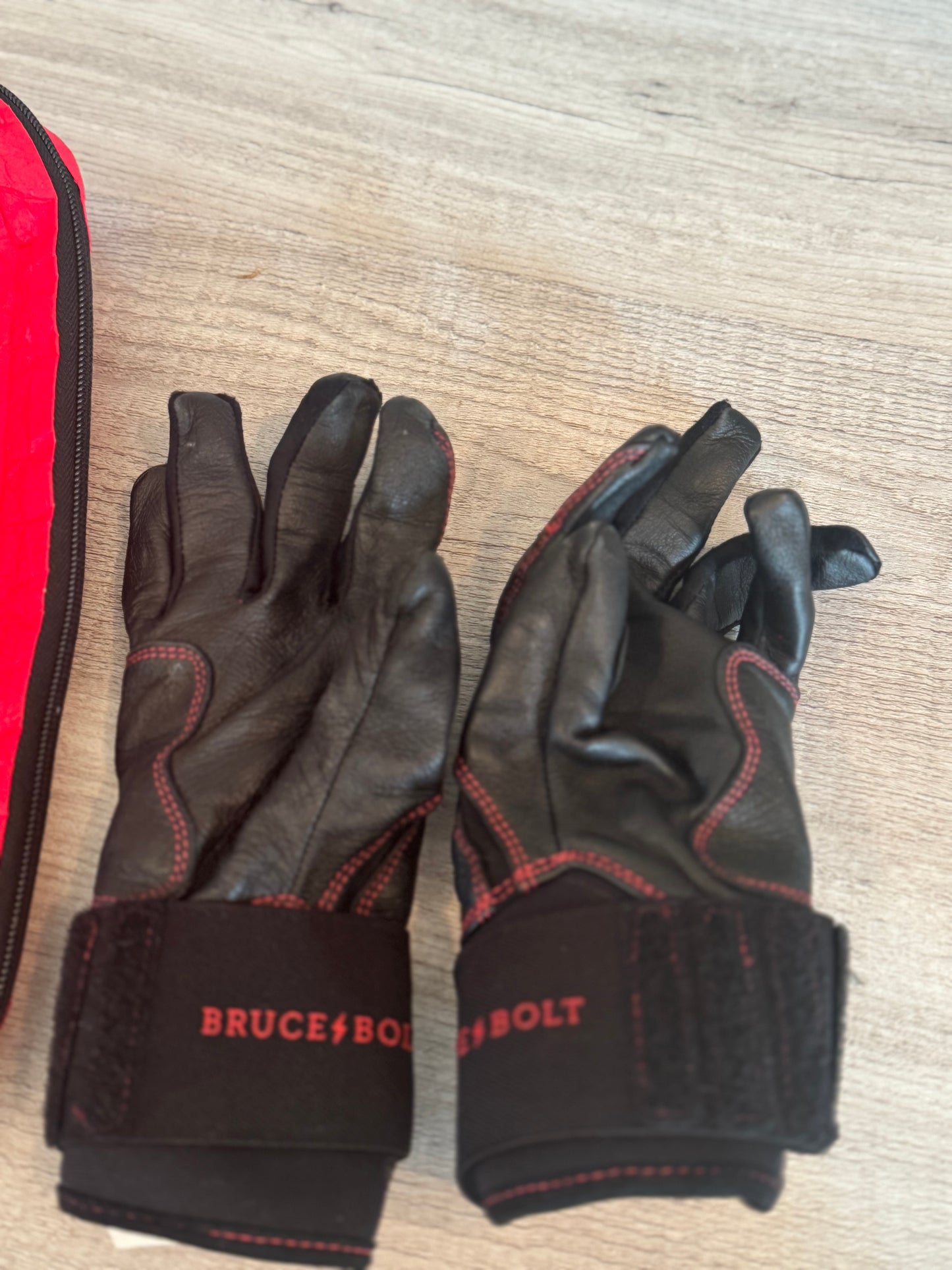 Bruce Bolt TC42 Series Premium Pro Long Cuff Batting Gloves Size Youth Medium