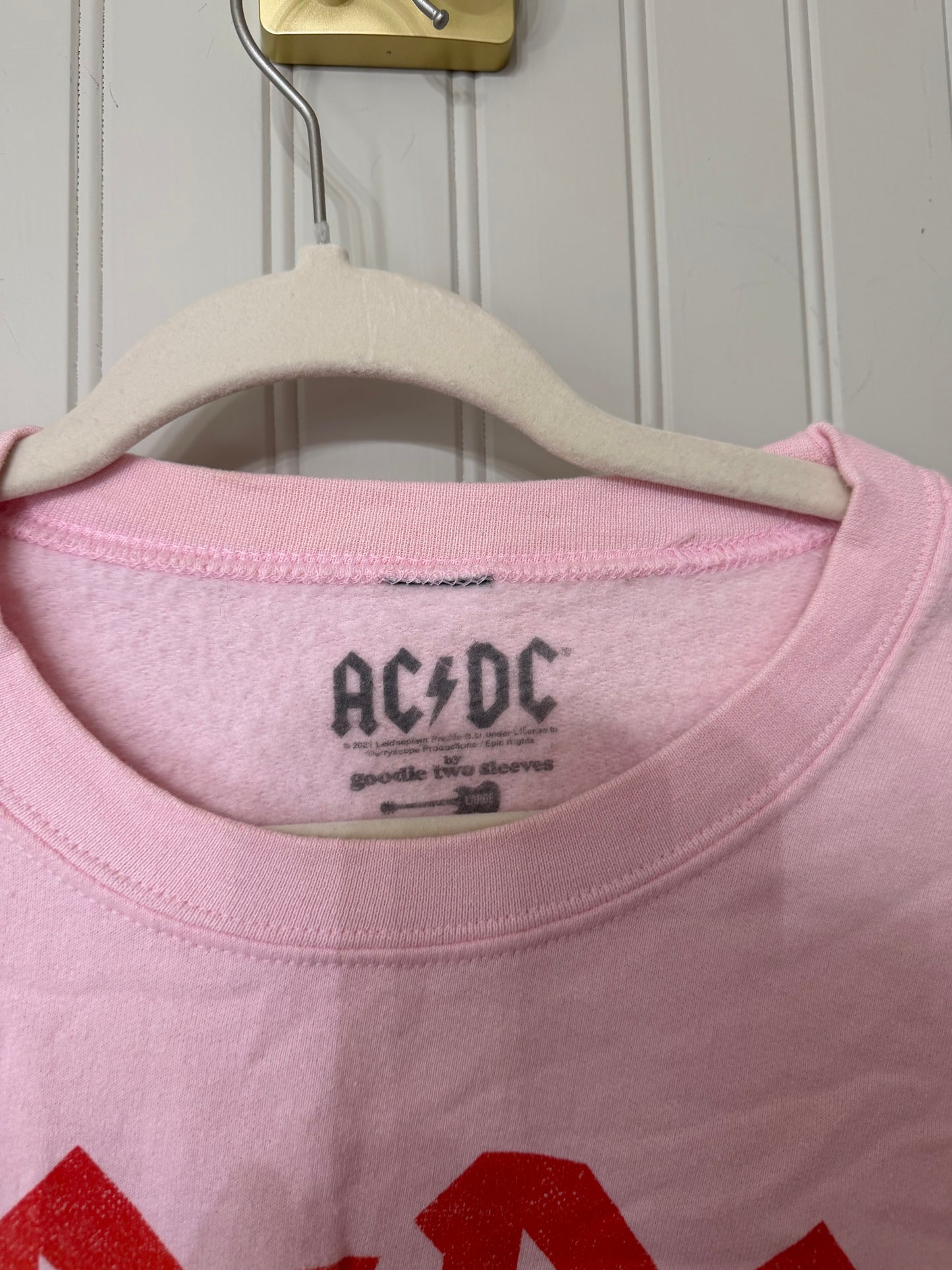 AC/DC Sweatshirt Women’s Large Pink