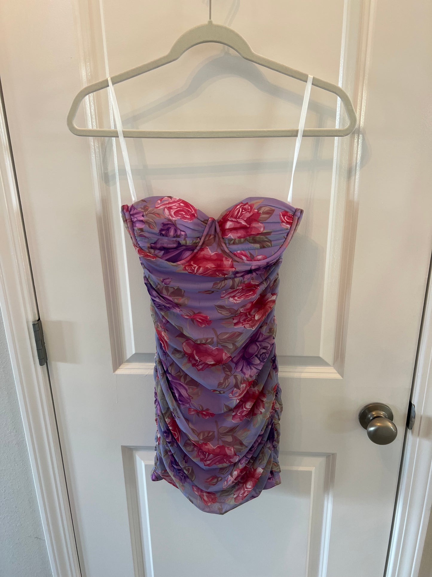 Revolve More To Come Genessy Bustier Dress Women’s Size XS Purple Floral