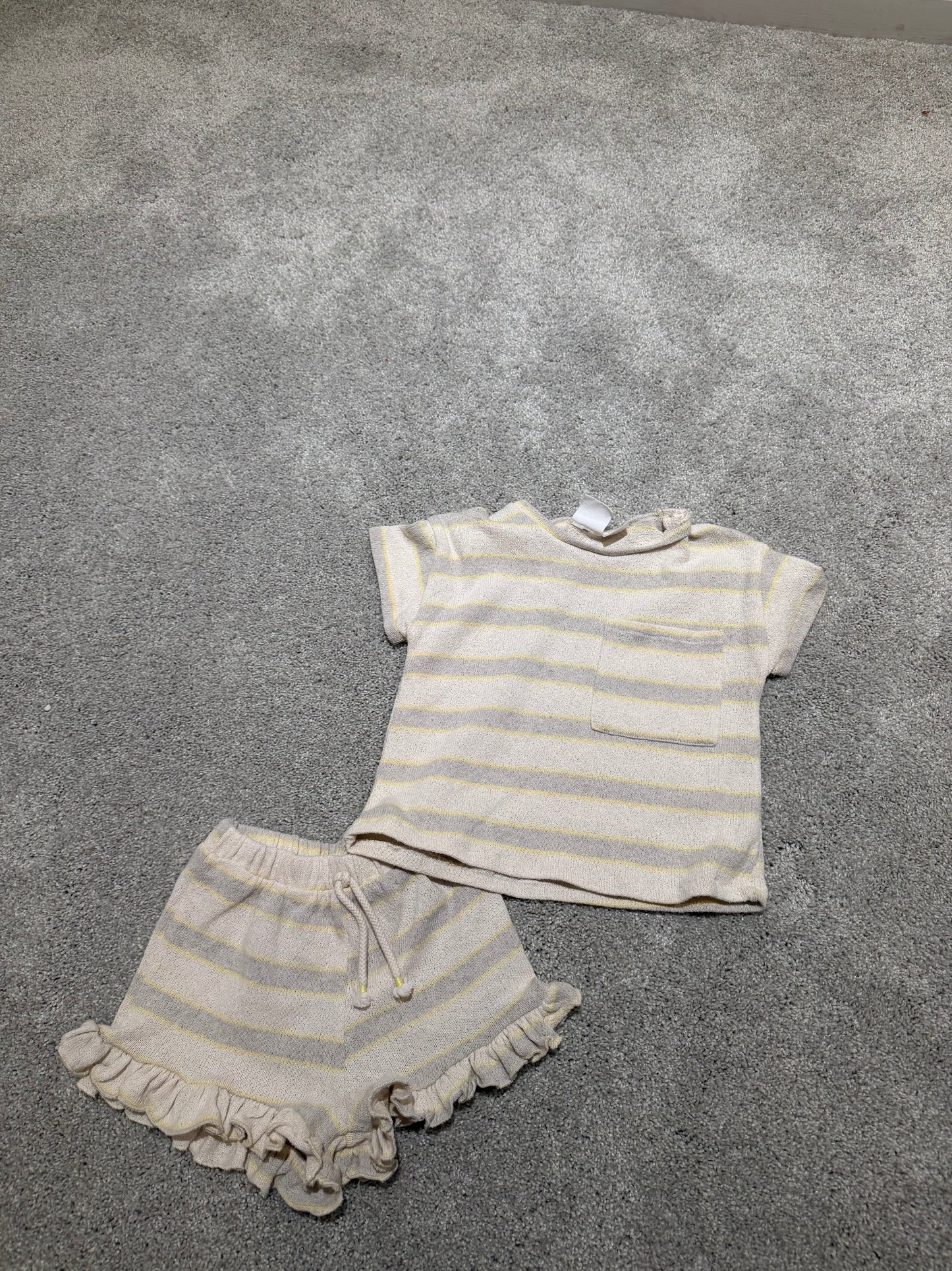 Zara Stripe Matching Set Toddler Size 3-4 Years
