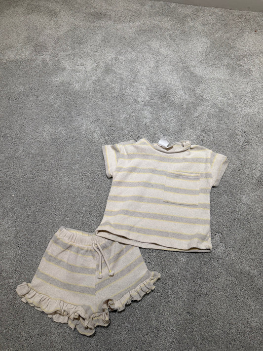 Zara Stripe Matching Set Toddler Size 3-4 Years