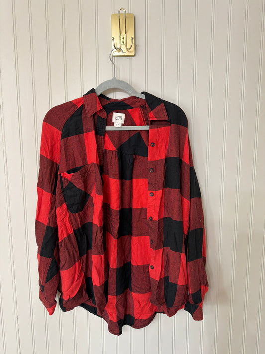 BDG Plaid Flannel Shirt Women’s Small Red