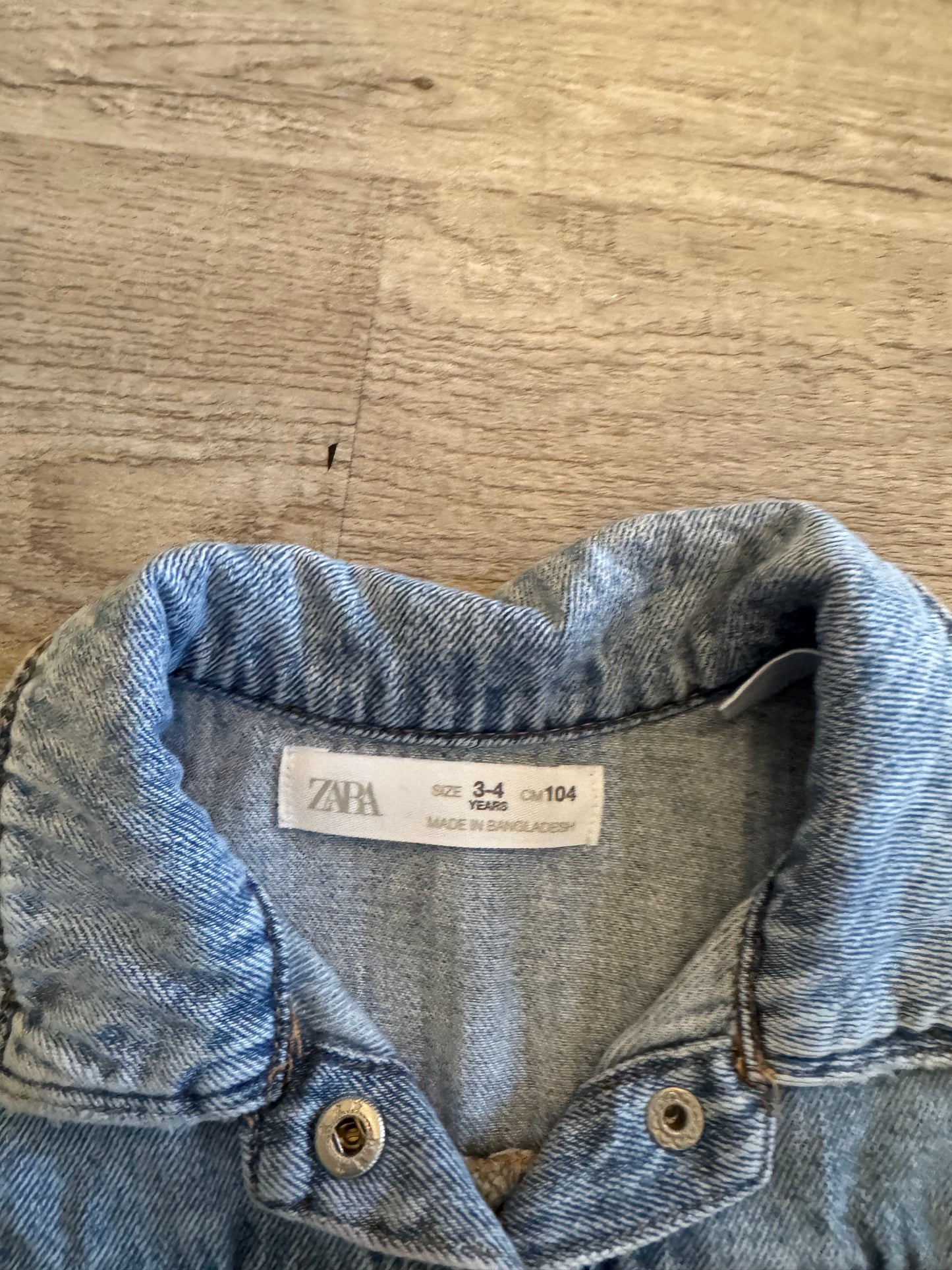 Zara Denim Dress Toddler Size 3/4 Years