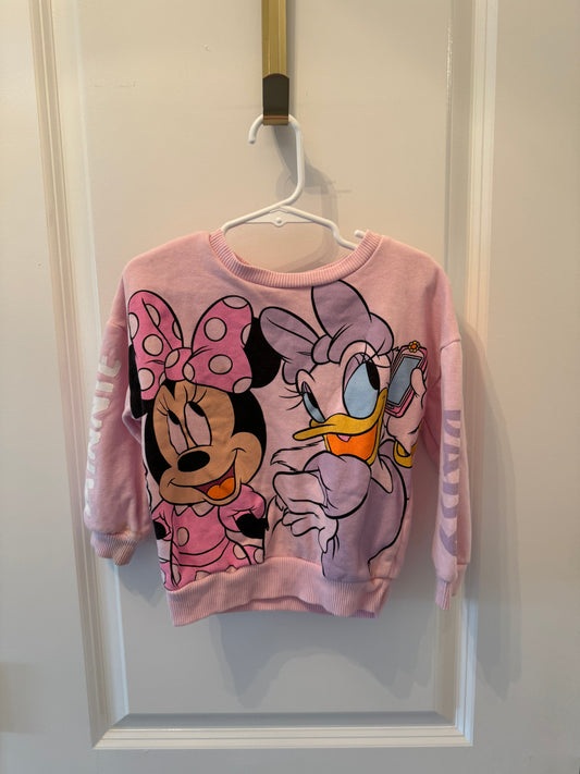 Disney Graphic Sweatshirt Toddler Girl Size 3T Pink