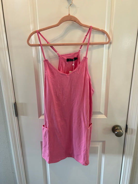 Strappy Lightweight Romper w Pockets Women’s Size XS Pink