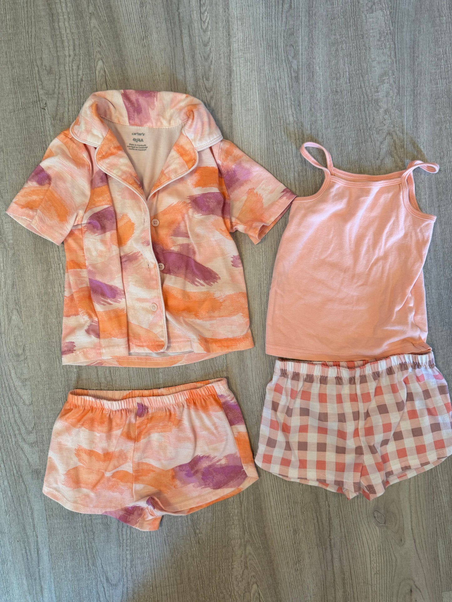 Carters Pajama Matching Set Bundle Toddler Girl’s Size 4T Pink