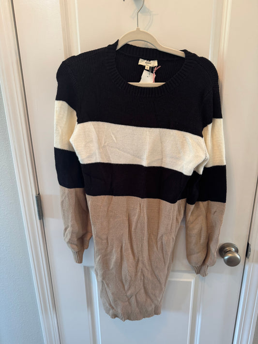 Entro Stripe Sweater Dress Women’s Small NWT
