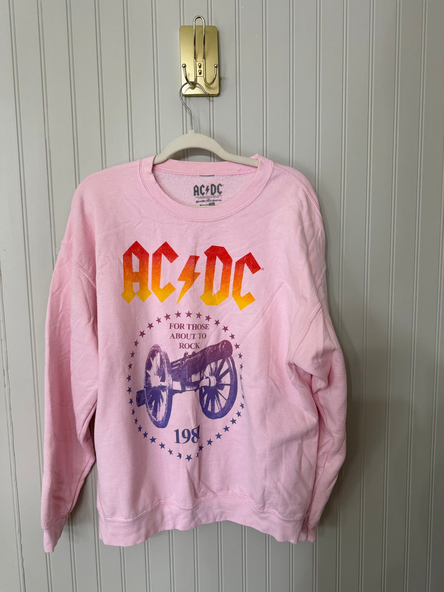 AC/DC Sweatshirt Women’s Large Pink