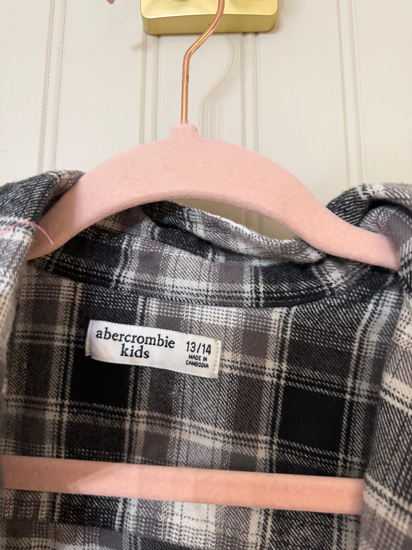 Abercrombie & Fitch Plaid Flannel Shirt Youth Size 13-14 Years