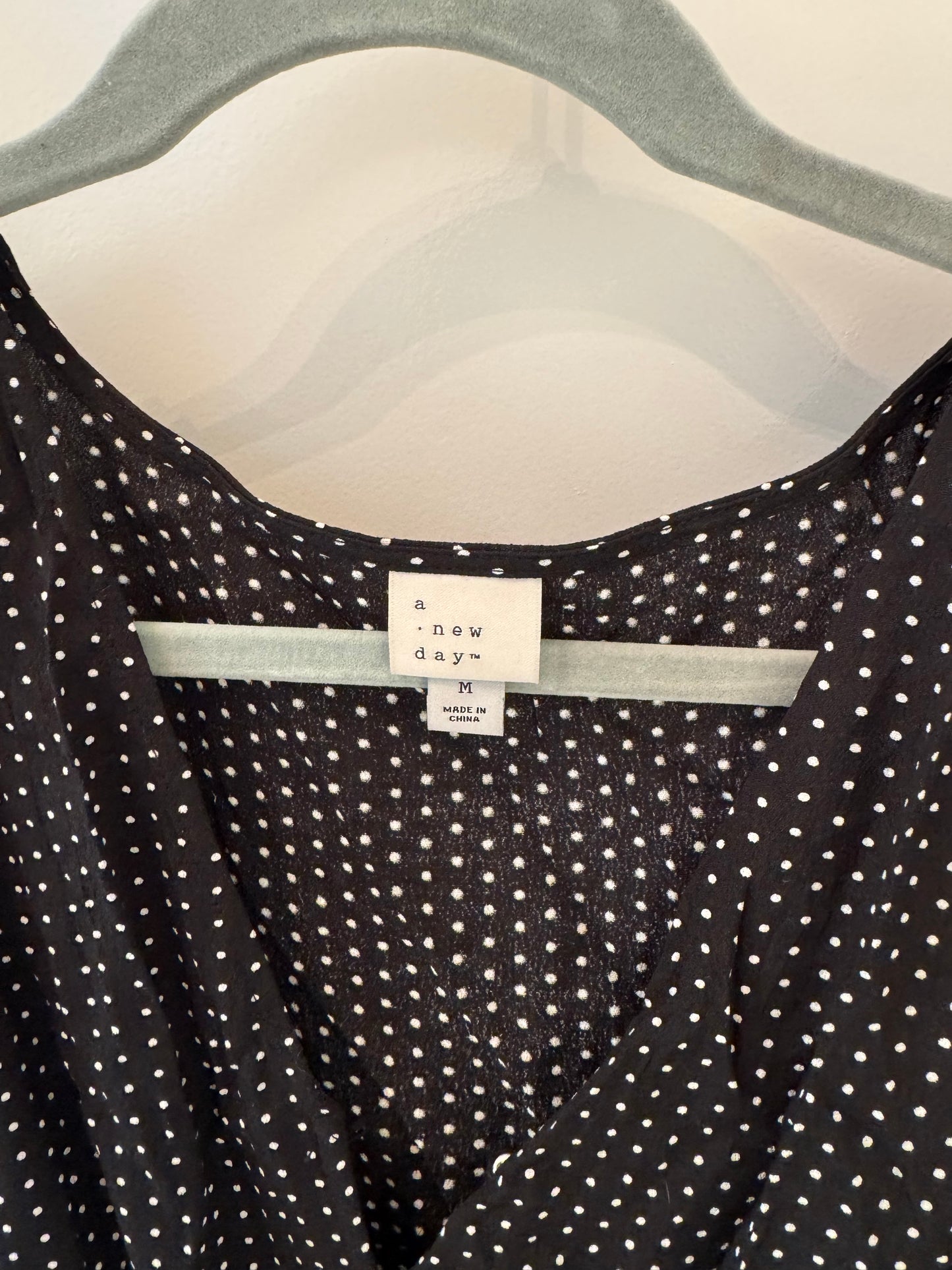 A New Day Polka Dot Dress Women’s Medium Black