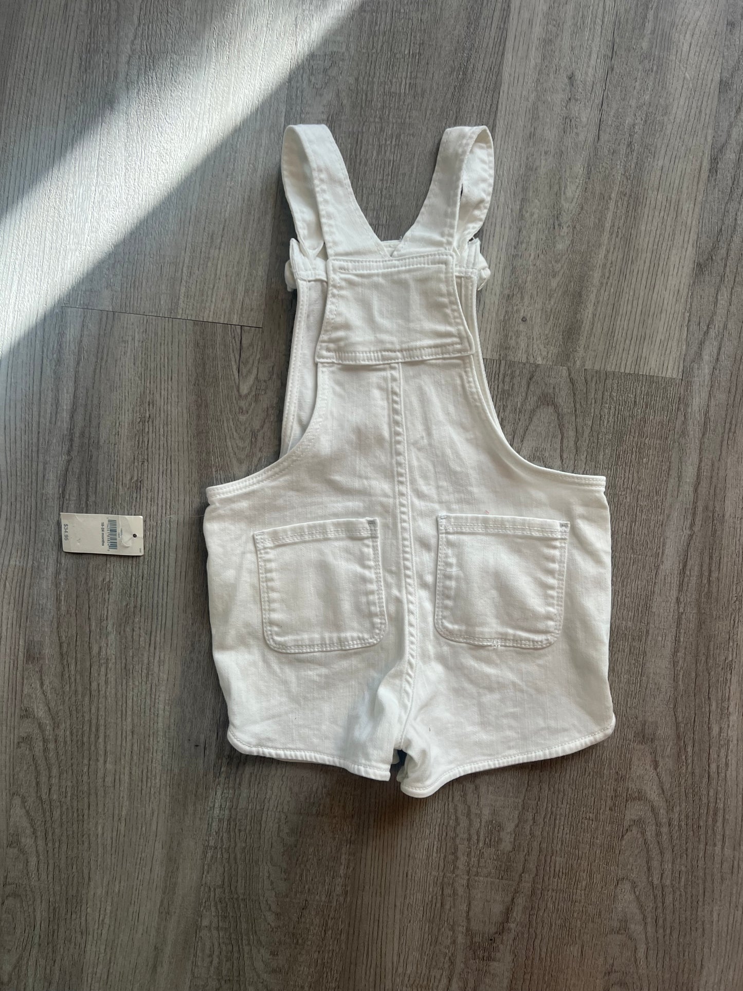 Gap Jean Overalls Baby Girl Size 18-24M White