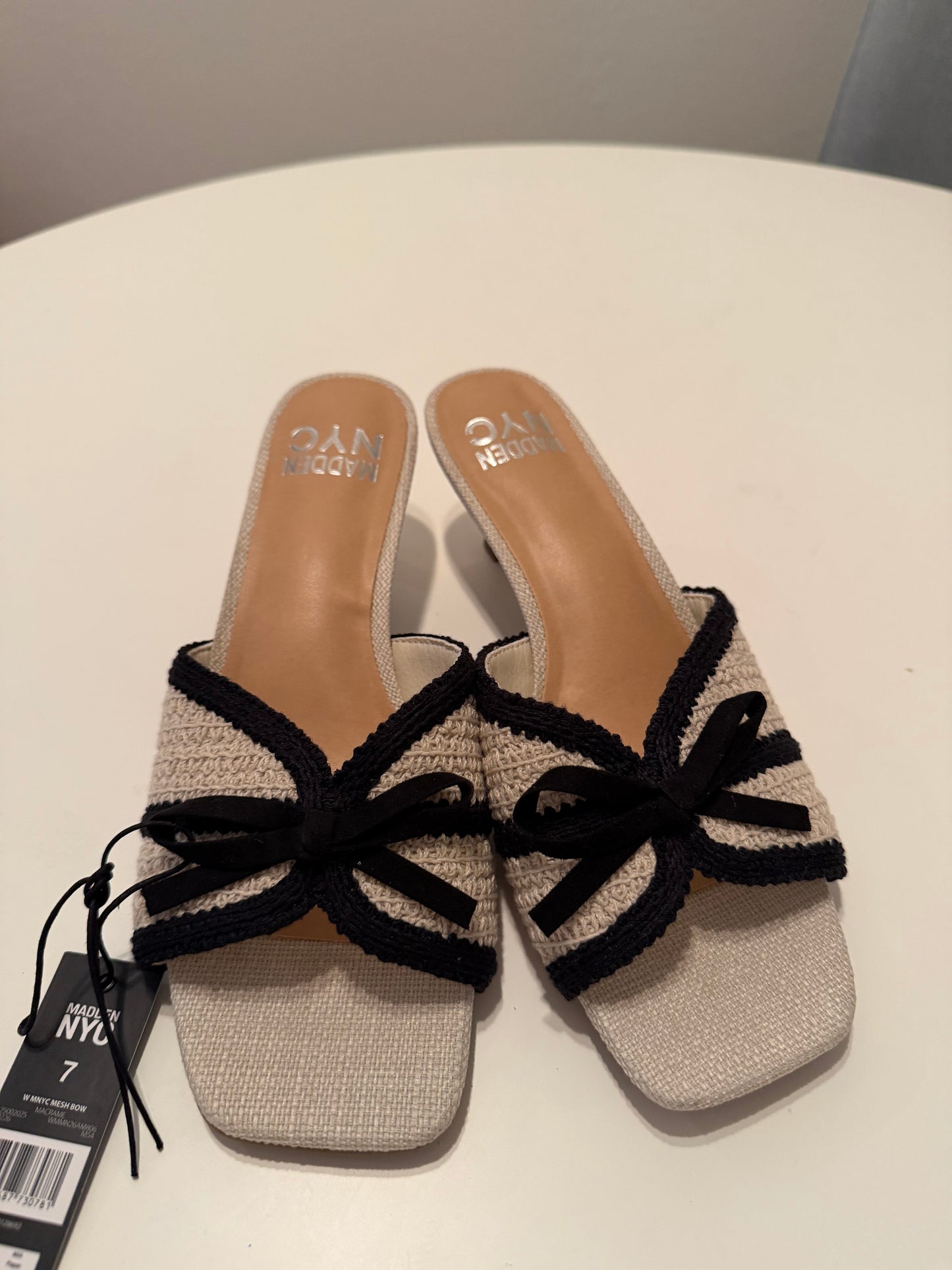 Madden NYC Mesh Bow Sandals Women’s 7 NWT