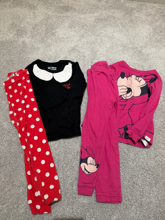 Gap x Disney Bundle of 2 Pairs Pajamas Toddler Size 4 Years