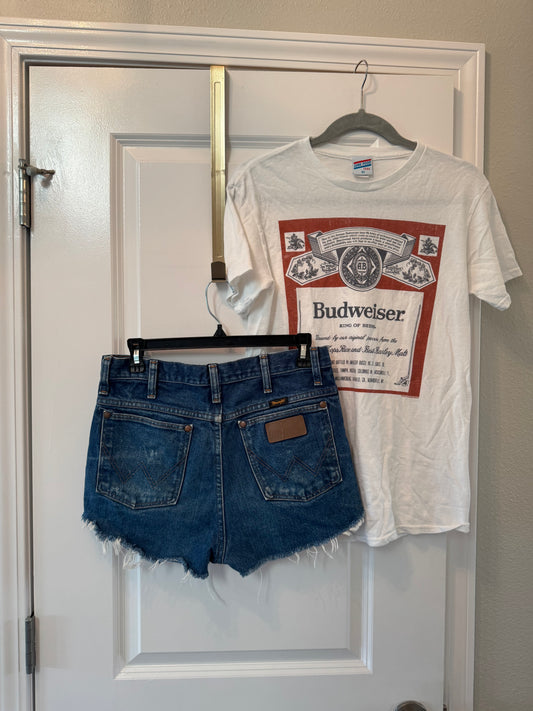 Outfit bundle- vintage wrangler shorts size 26/27 & XS top