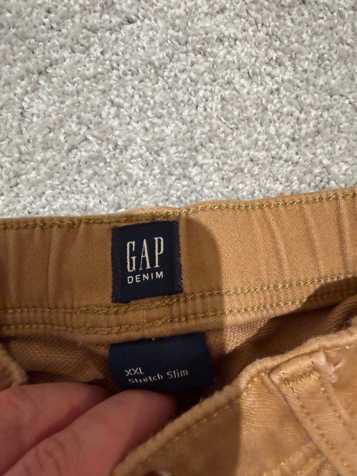 Gap Drawstring Slim Pants Youth Size XXL 14 Years Tan