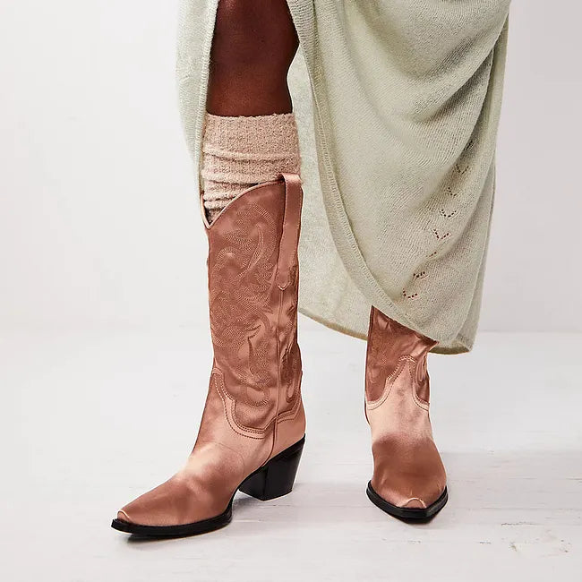 Jeffrey Campbell x Free People Satin Western Boots Women’s 8