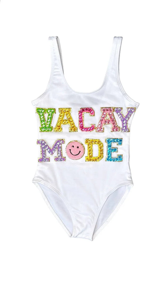 Lola + the Boys Vaca Mode Swimsuit Girl’s Size 14 White