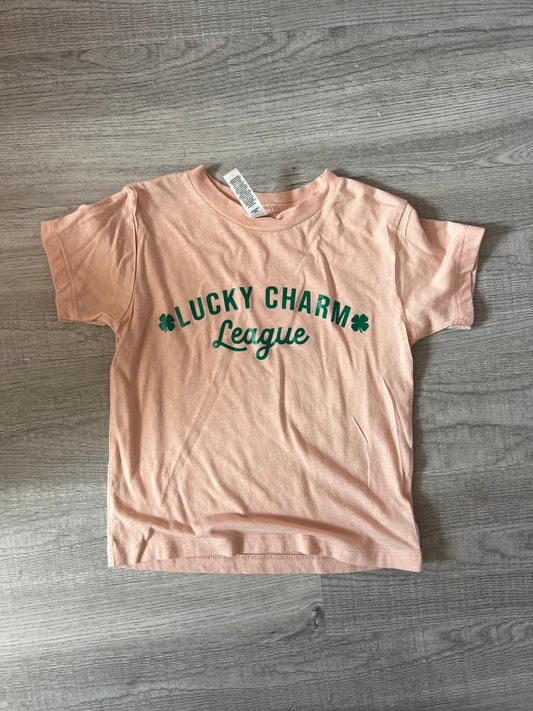 Lucky Charms Short Sleeve Tee Toddler Girl Size 3T Peach