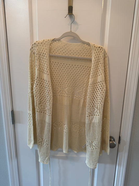 Cupshe Crochet Swim Cover-Up Women’s XS NWT Ivory