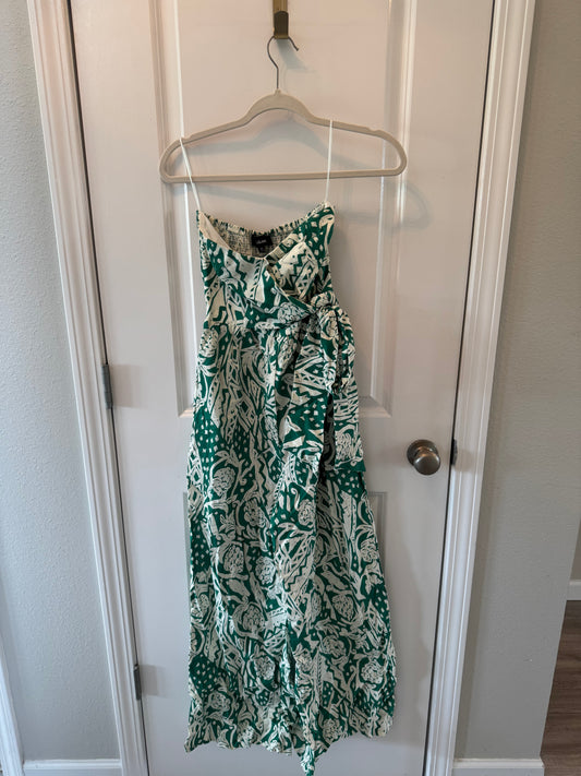 Aakaa Print Maxi Dress Women’s Small Green