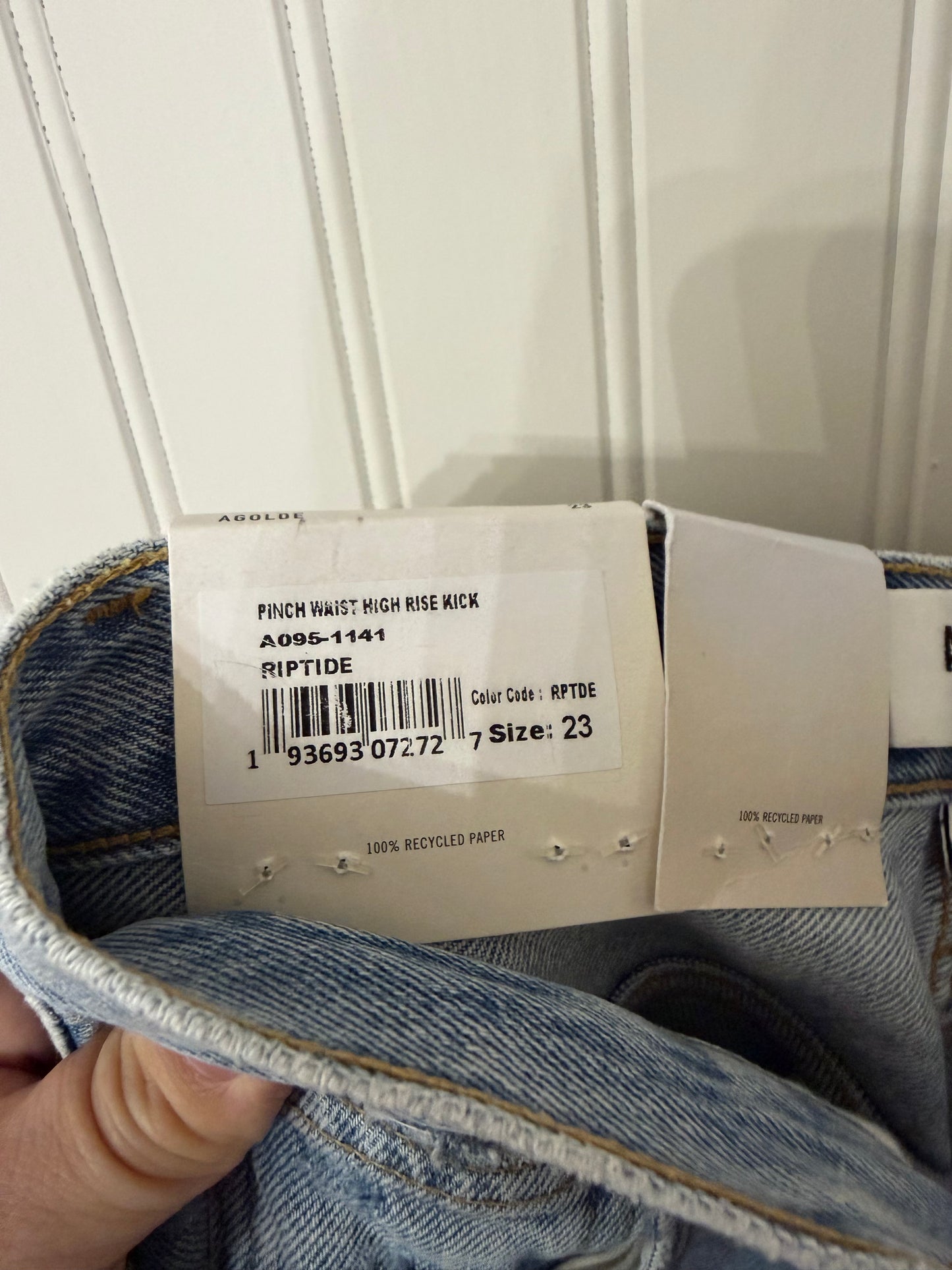 Agolde Pinch Waist High Rise Kick Jeans Women’s Size 23 NWT