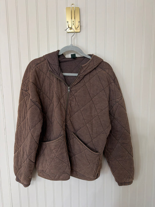 Wild Fable Quilted Puffer Jacket Jr’s Size Small Brown
