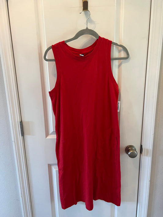 Old Navy High Neck Sleeveless Summer Dress Women’s Size Small Tall 4-6 Red