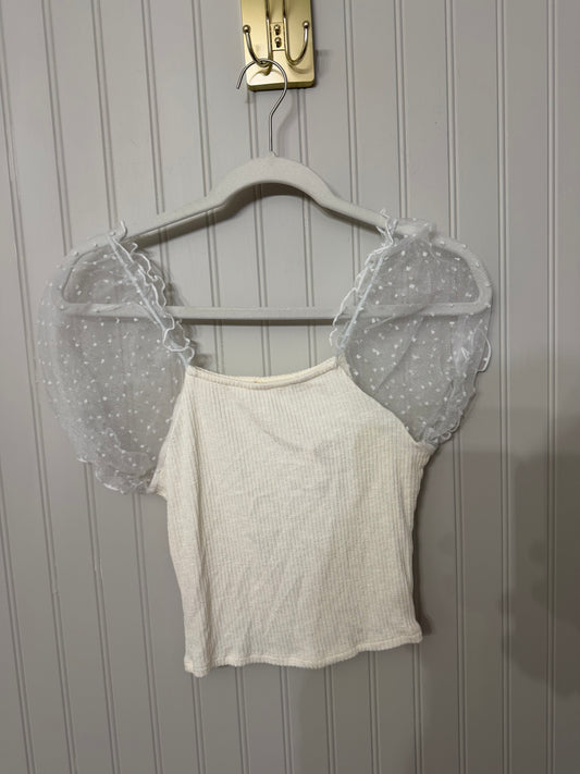 Altar’d State Puff Sleeve Top Women’s Small Ivory NWT