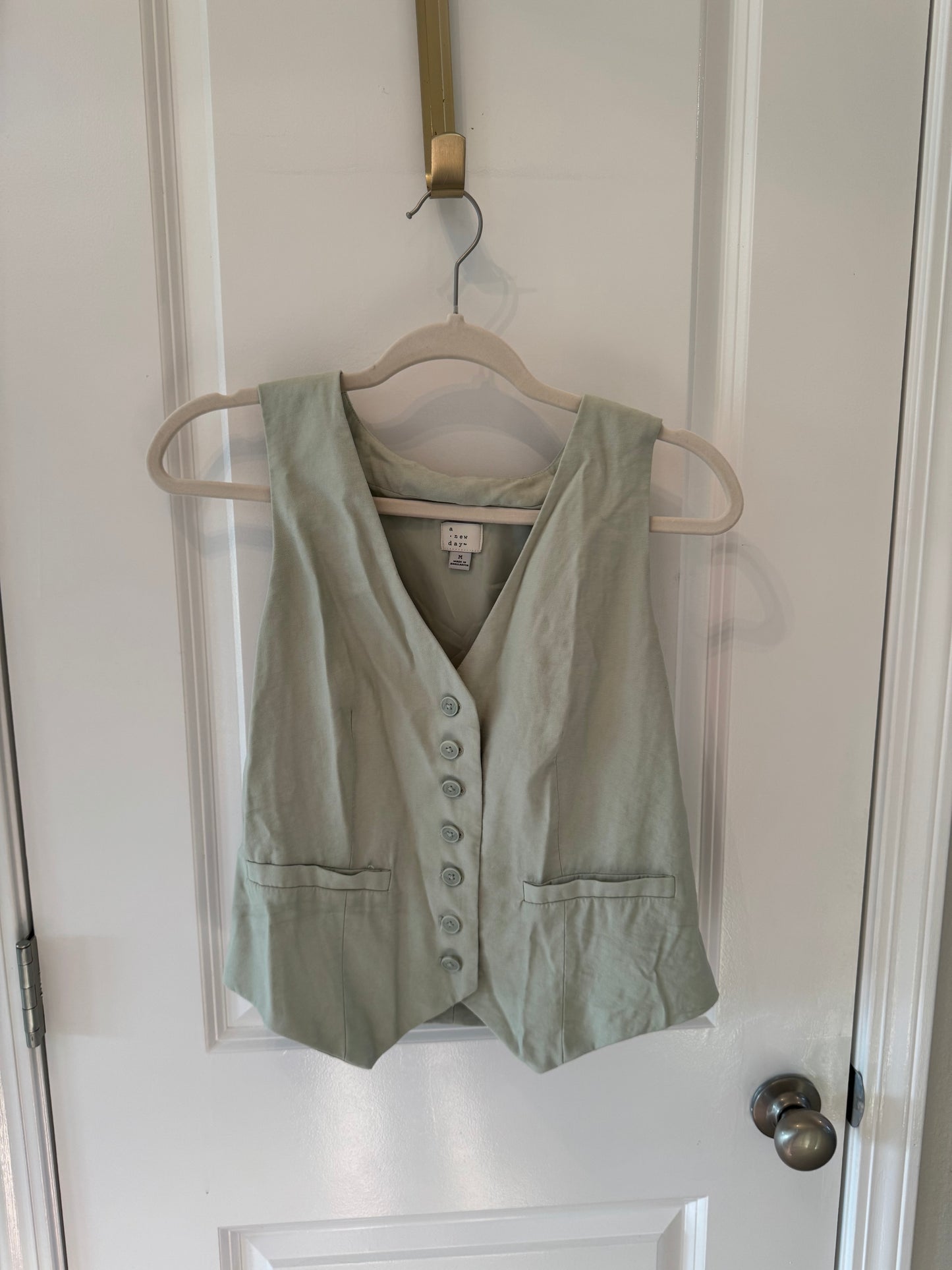 A New Day Twill Vest Women’s Medium Sage Green