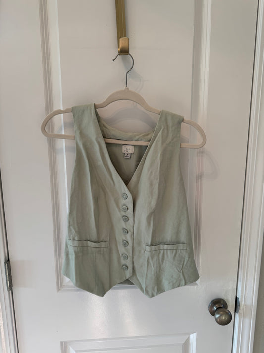 A New Day Twill Vest Women’s Medium Sage Green