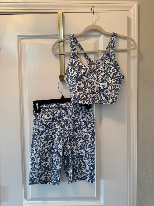 Sage Collective Floral Matching Set Women’s Small Blue