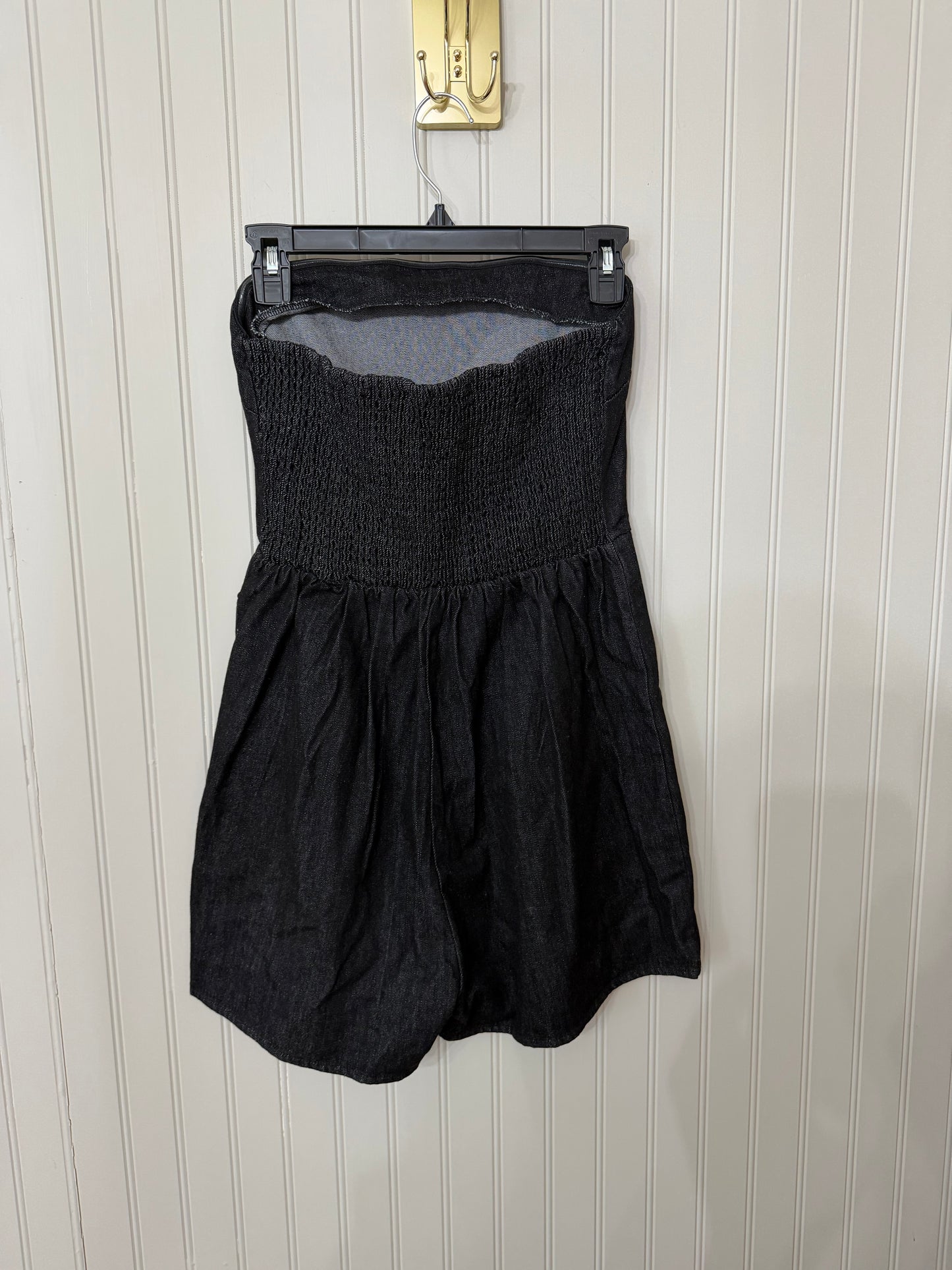 Pink Lily Denim Romper Women’s Medium Black