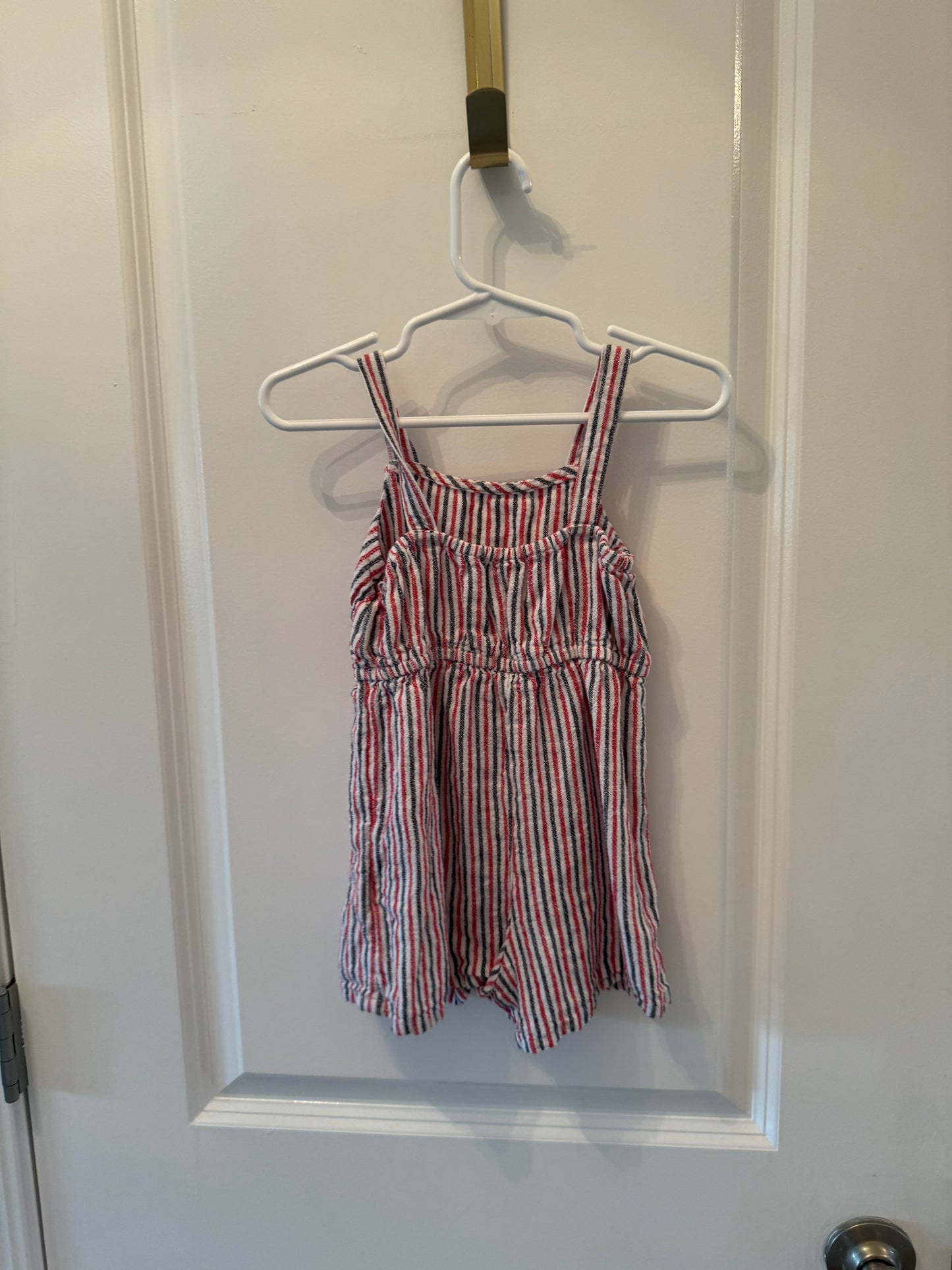 Old Navy Americana Stripe Romper Toddler Girl Size 3T Red White Blue