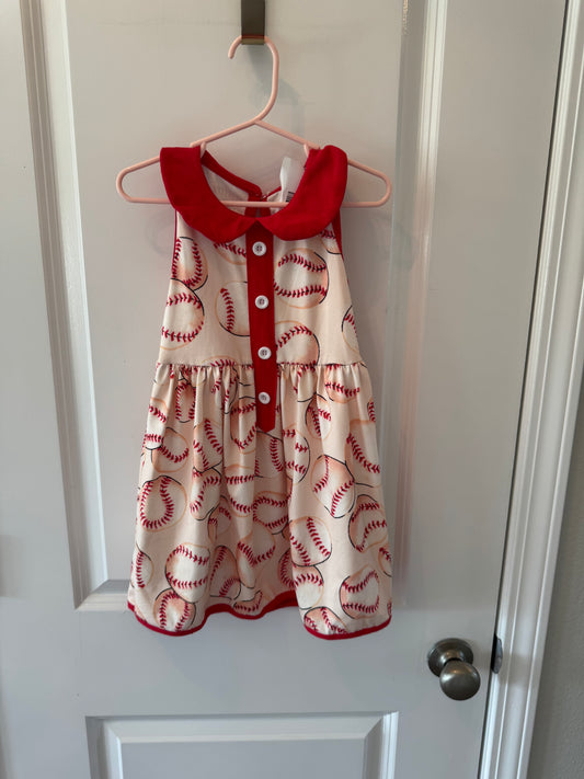 Toddler Baseball Dress Size 4/5 Years NWT