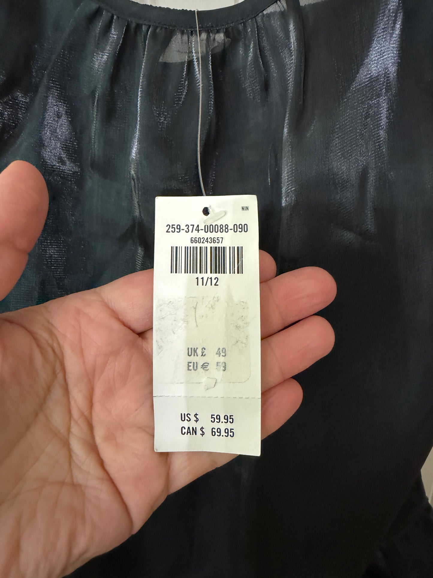 Metallic Dress Girl’s Size 11-12 NWT