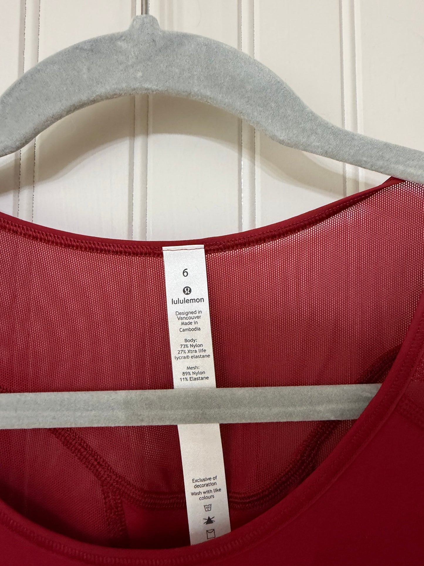 Lululemon Tank Women’s Size 6 Burgundy