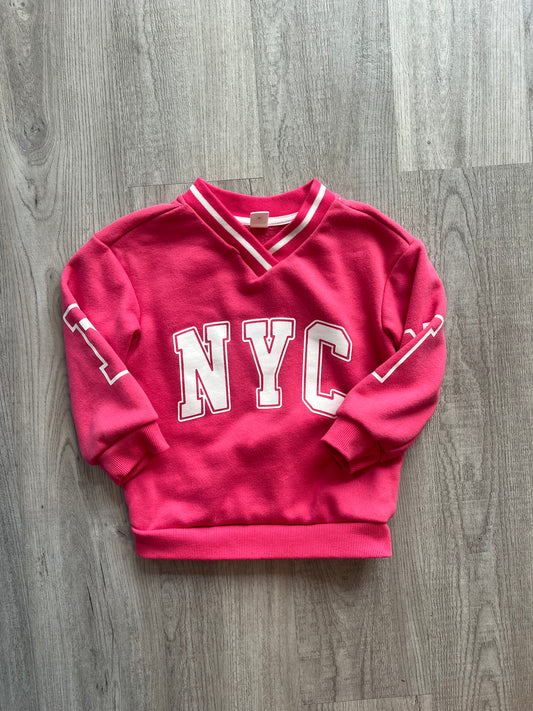Varsity NYC Sweatshirt Toddler Girl Size 2-3 Years Pink
