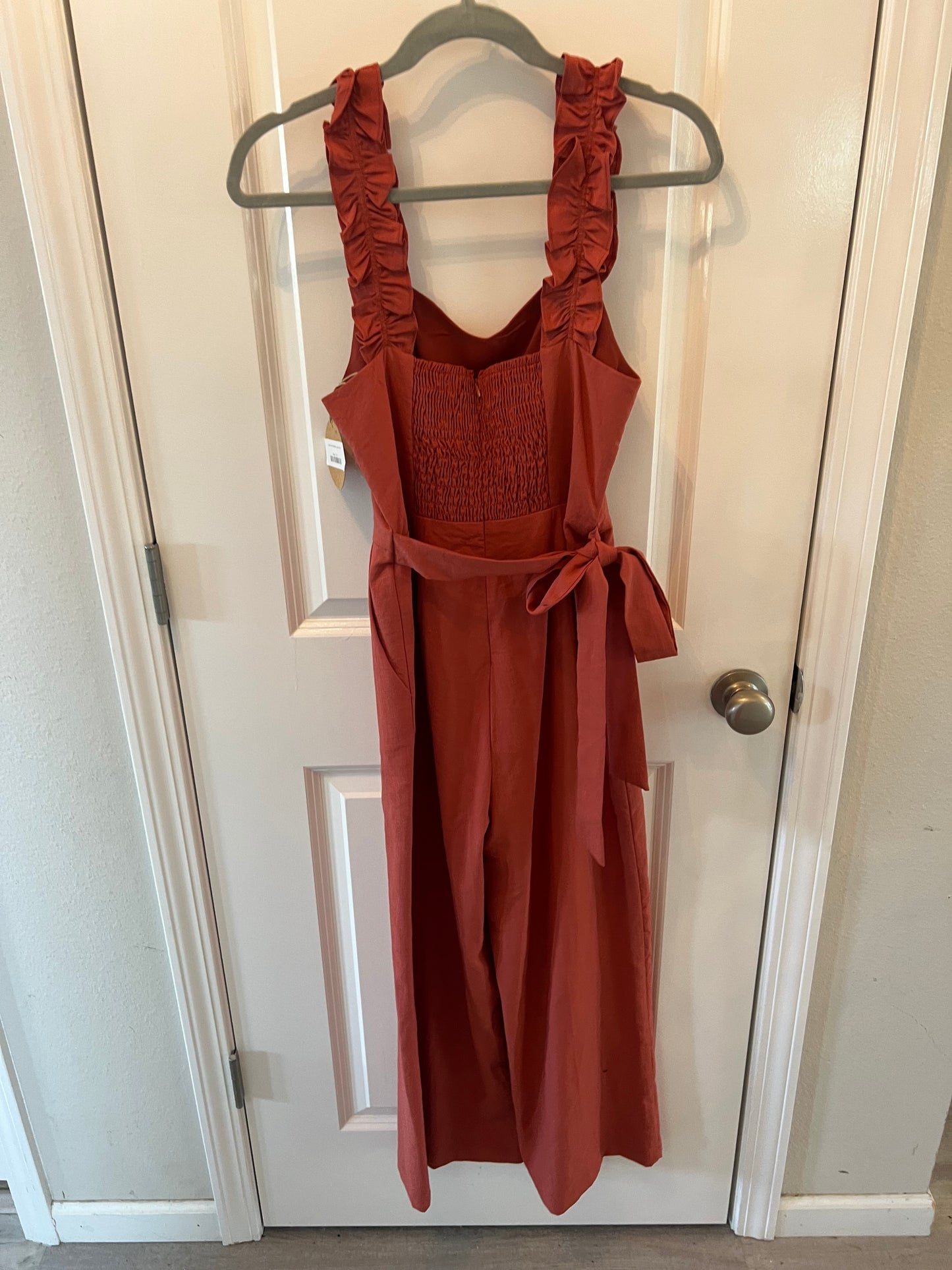 Sun Drenched Solid Ruffle Jumpsuit Women’s Small NWT