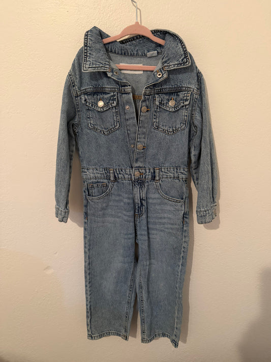 Zara Denim Jumpsuit Toddler Size 5 Years