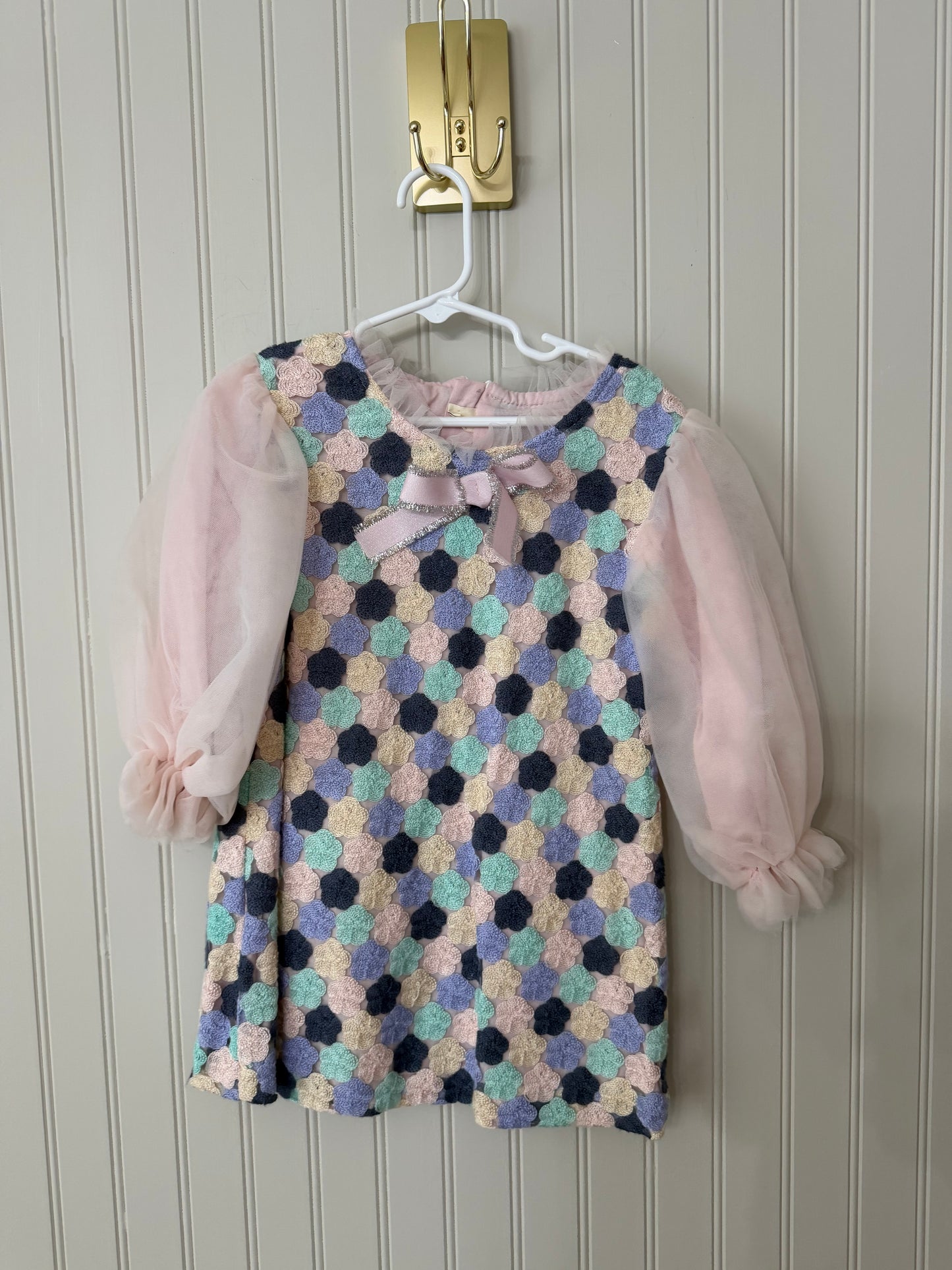 Dress w Puff Sleeves Toddler Size 4T