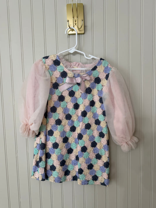 Dress w Puff Sleeves Toddler Size 4T