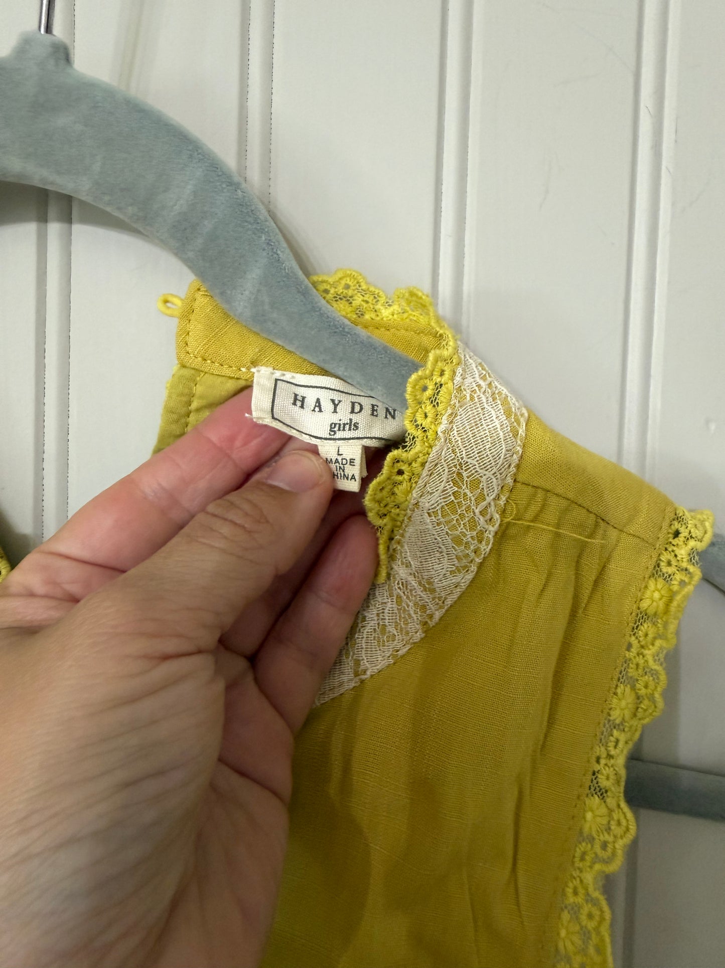 Hayden Top Girl’s Large Chartreuse