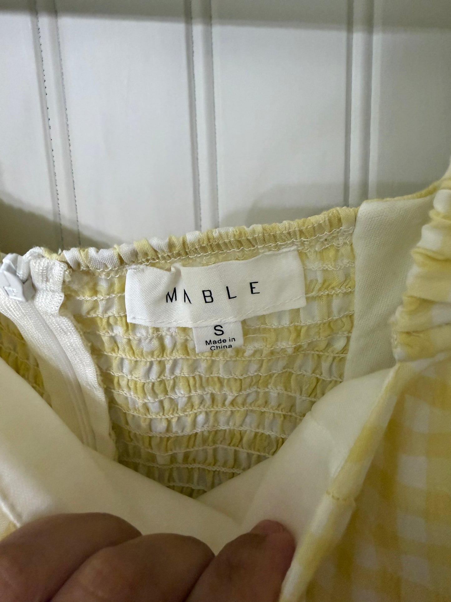Mable Yellow Gingham Dress Size Small