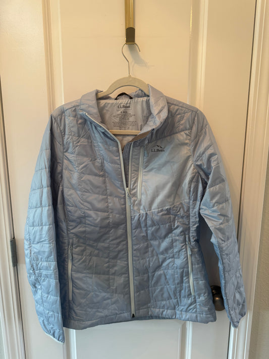 LL Bean Primaloft Packaway Jacket Women’s Small Fog Blue NWT