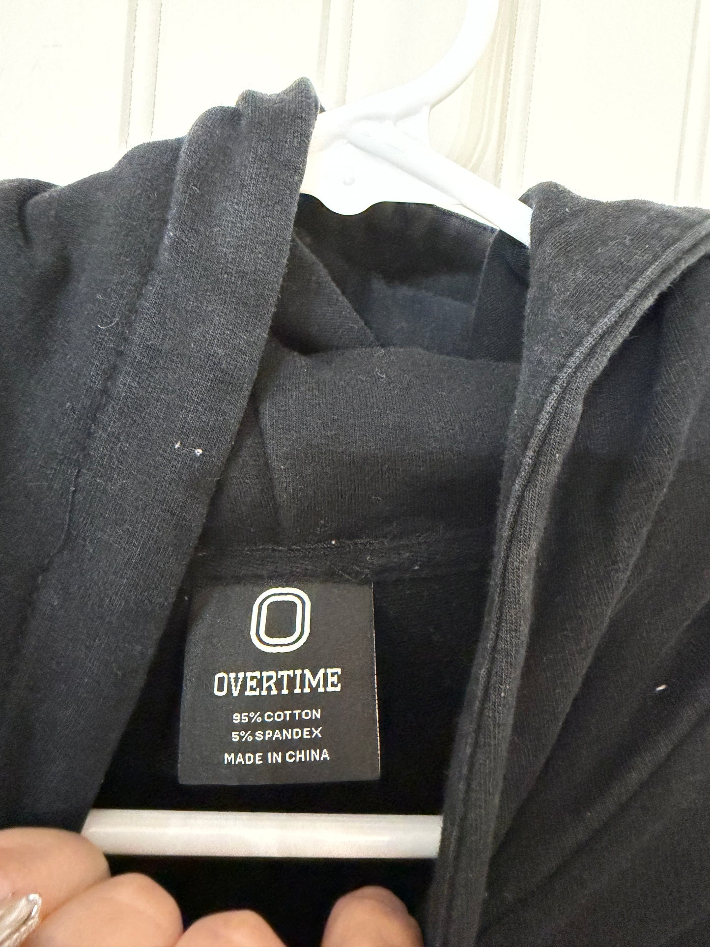 Overtime Hoodie Youth Size Large Black