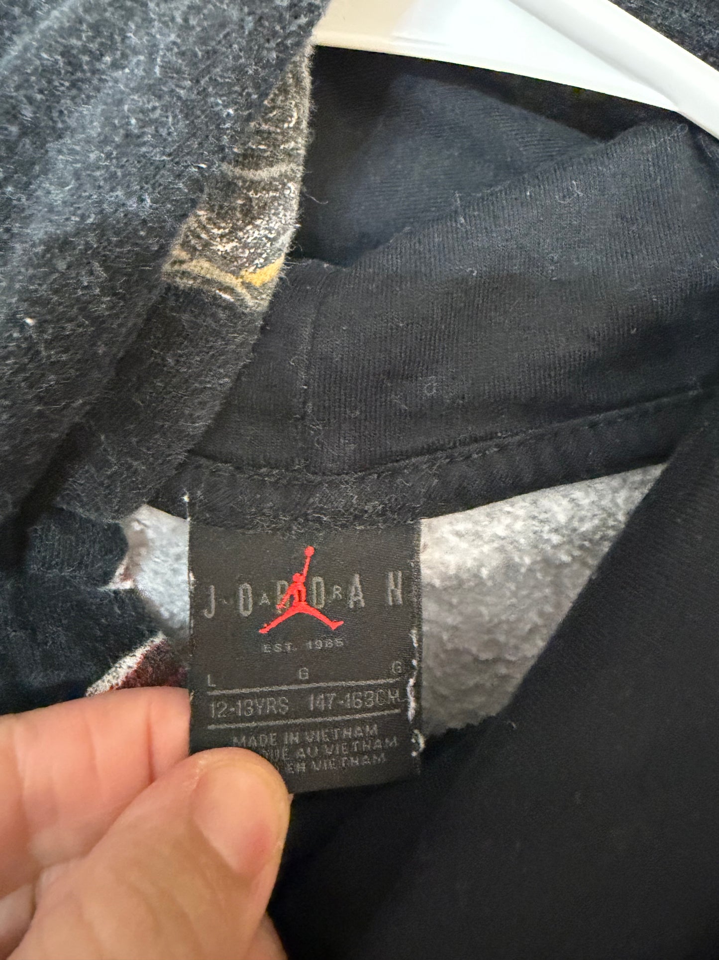 Jordan Hoodie Youth Size Large Black