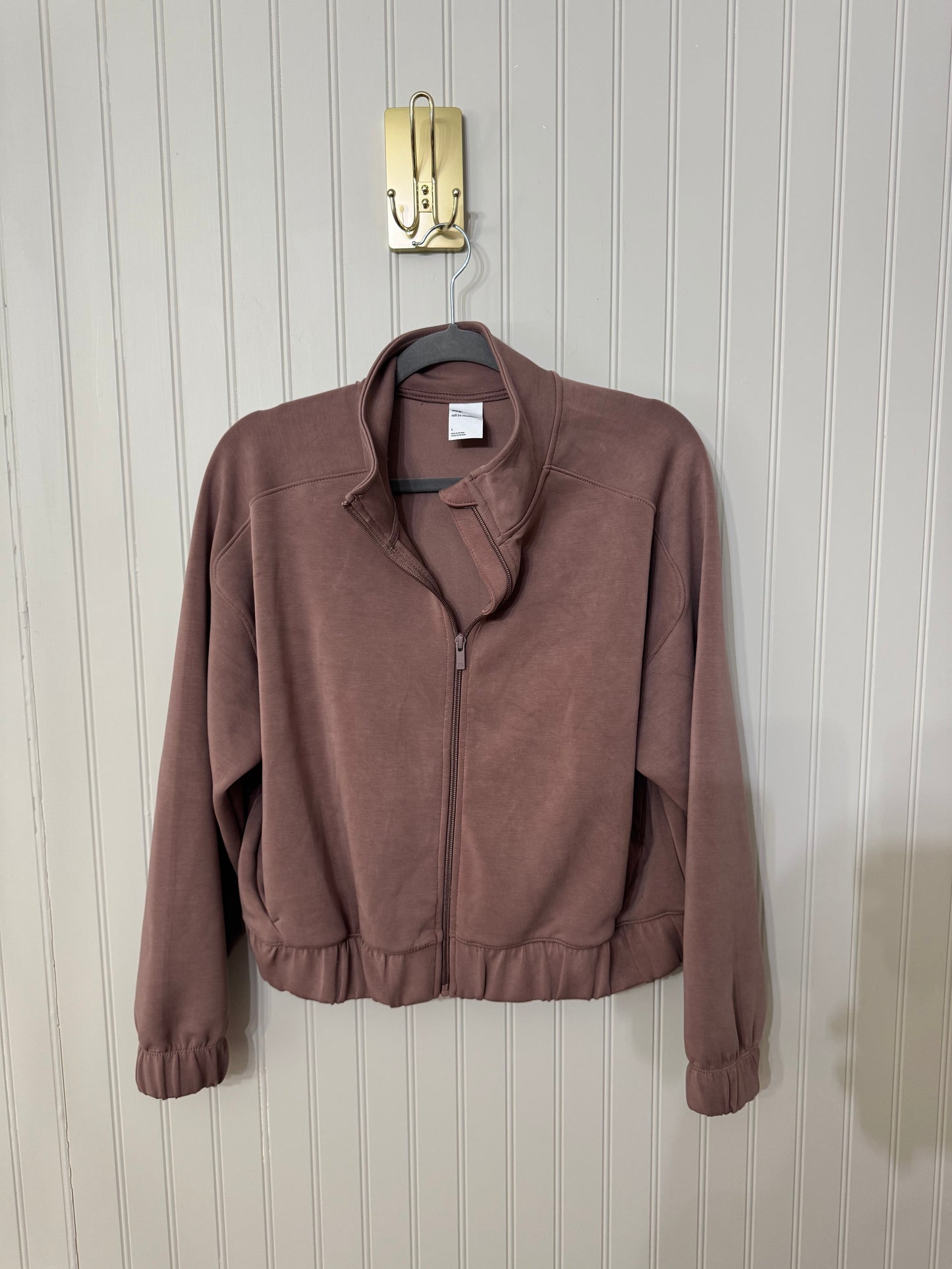 All in Motion Airy Sleek Full Zip Jacket Women’s Large Light Brown