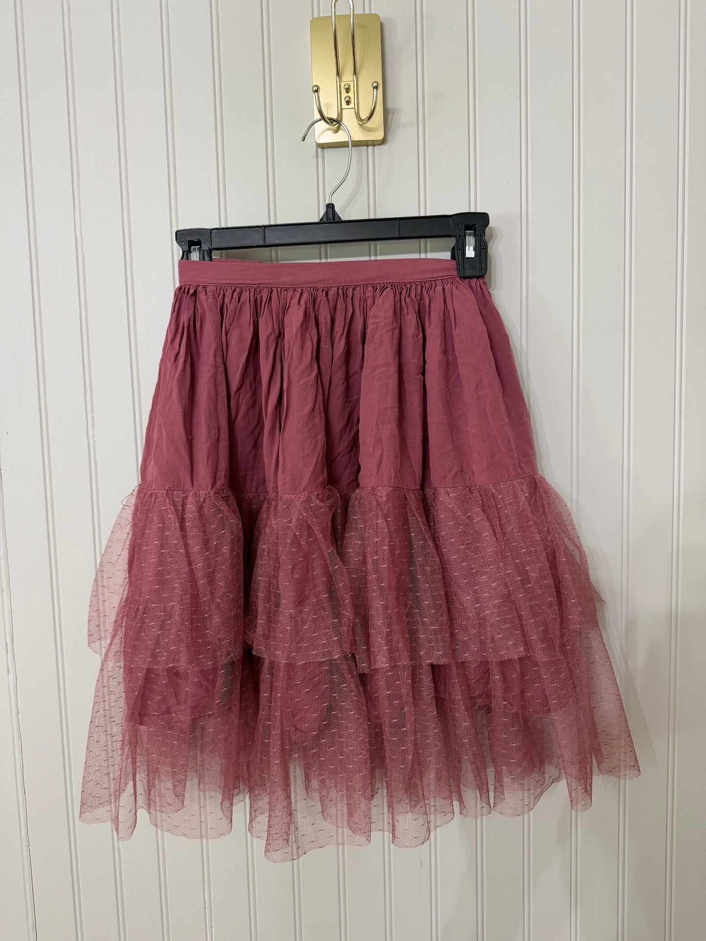Mia Joy Polka Dot Tulle Skirt Girl’s Size 4 Plum