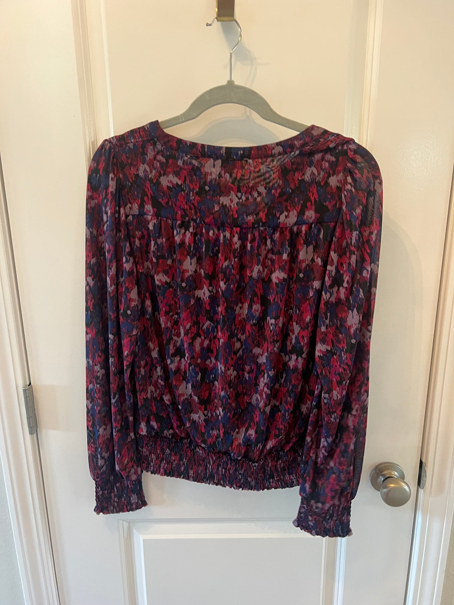 Evereve Floral Top Women’s Size Small Purple