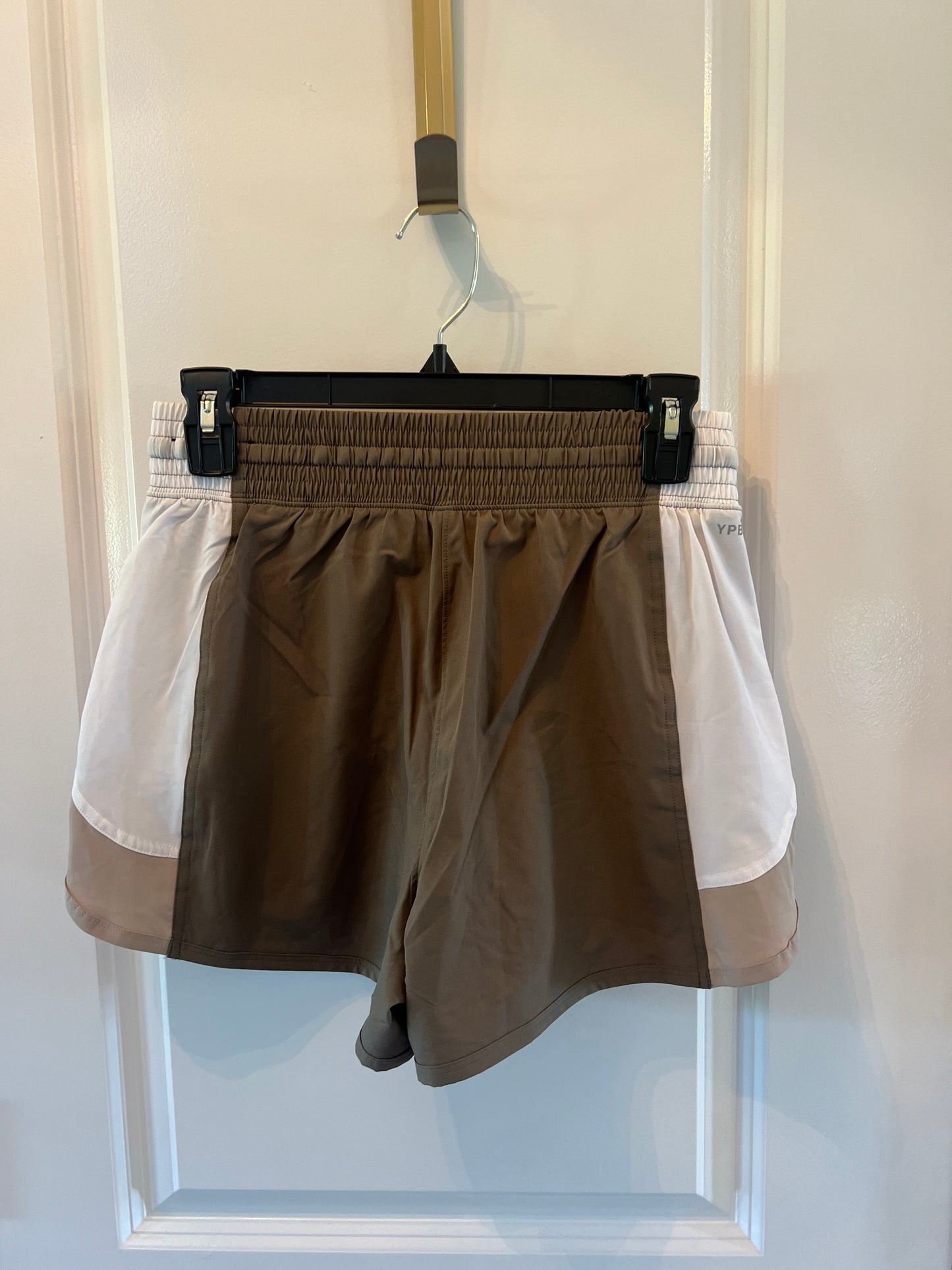 Abercrombie YPB MotionTek Drawstring Color Block Active Shorts Women’s Size Small 4-6 Olive